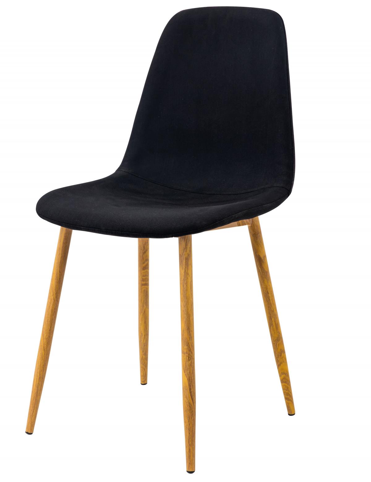 רביעיית כסאות דגם SOLNA בד אריג שחור X4