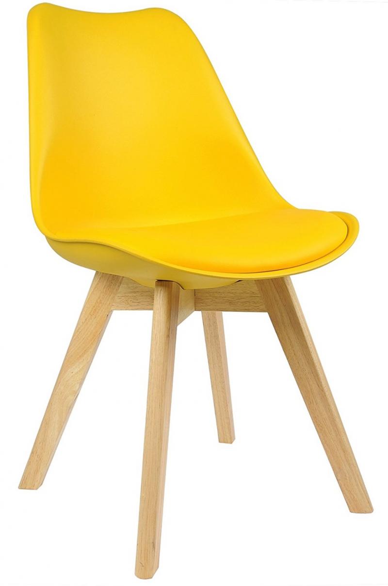 רביעיית כיסאות אוכל דגם TULIP צהוב X4