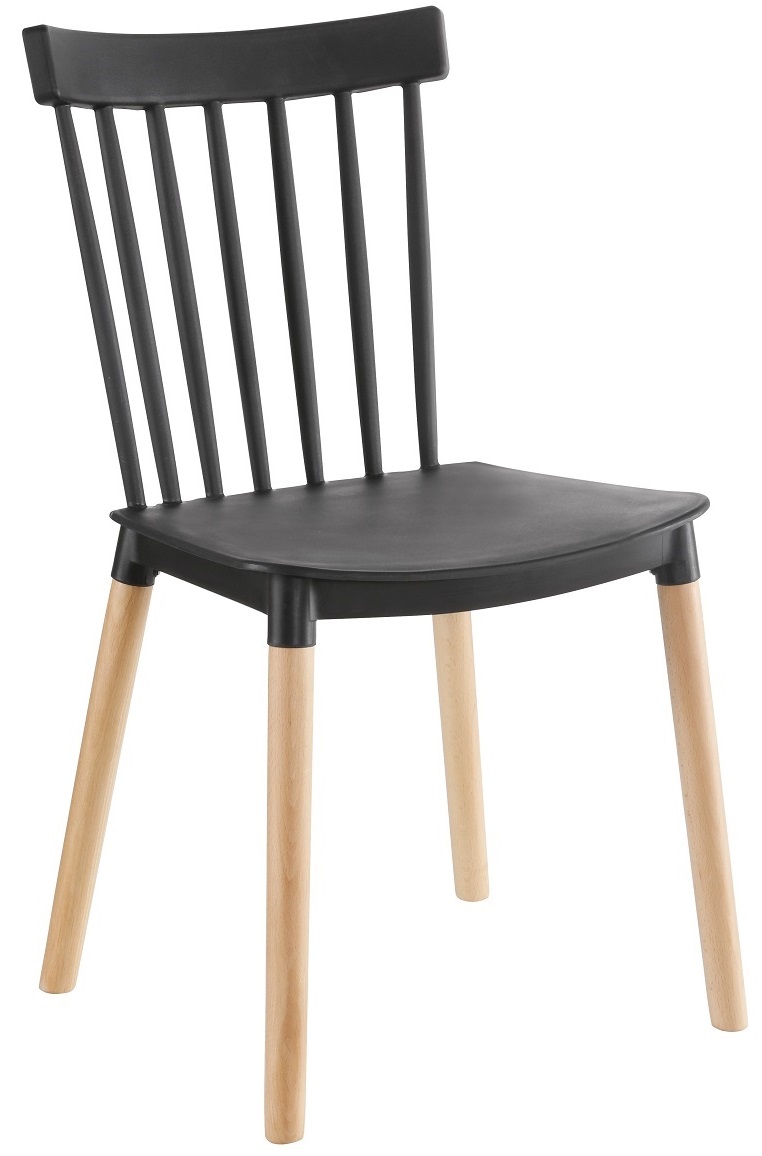 רביעיית כסאות פינות אוכל דגם BISTROT שחור X4