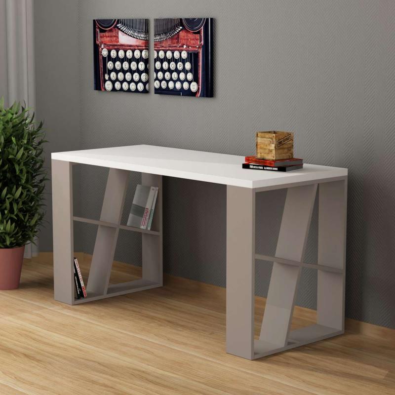 שולחן כתיבה Honey Working table מוקה/לבן מסדרת Decoline