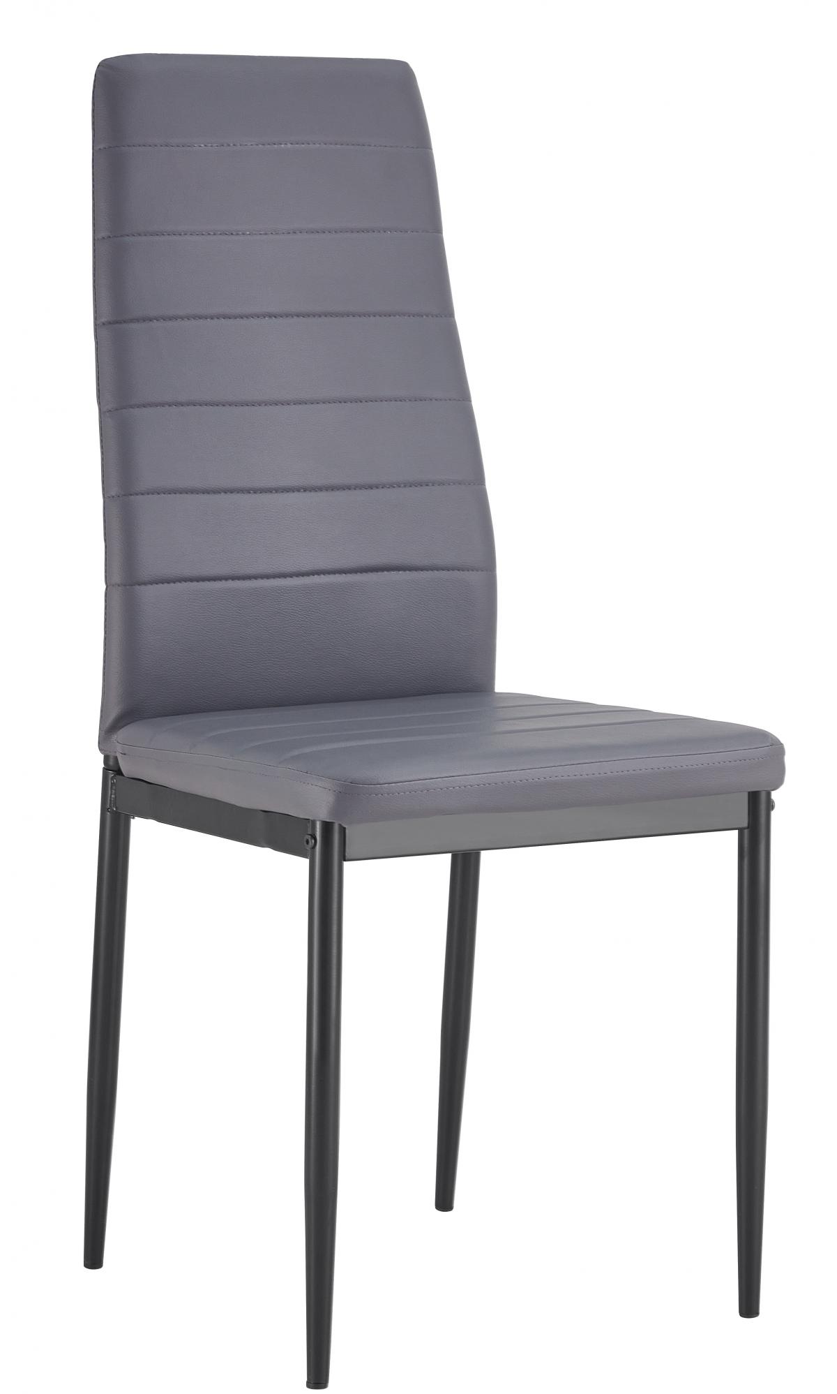 רביעיית כסאות דגם EVORA דמוי עור אפור X4