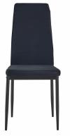 רבייעית כסאות דגם EVORA בד קטיפתי שחור X4