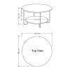 שולחן סלון  CORRO COFFEE  TABLE לבן מסדרת Decoline