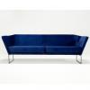 ספה תלת Relax בד קטיפטי כחול מסדרת Mezza