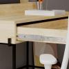 שולחן כתיבה Leila Working Table אלון/אפור מסדרת Decoline