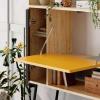 שולחן כתיבה Tati Working Table אלון/צהוב/אפור מסדרת Decoline