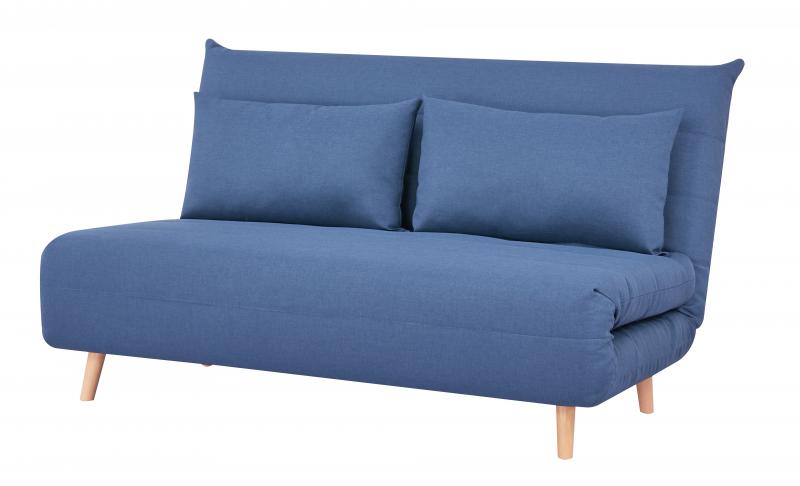 ספה נפתחת למיטה זוגית 141 סמ דגם Aubrey בד אריג כחול מסדרת Pico