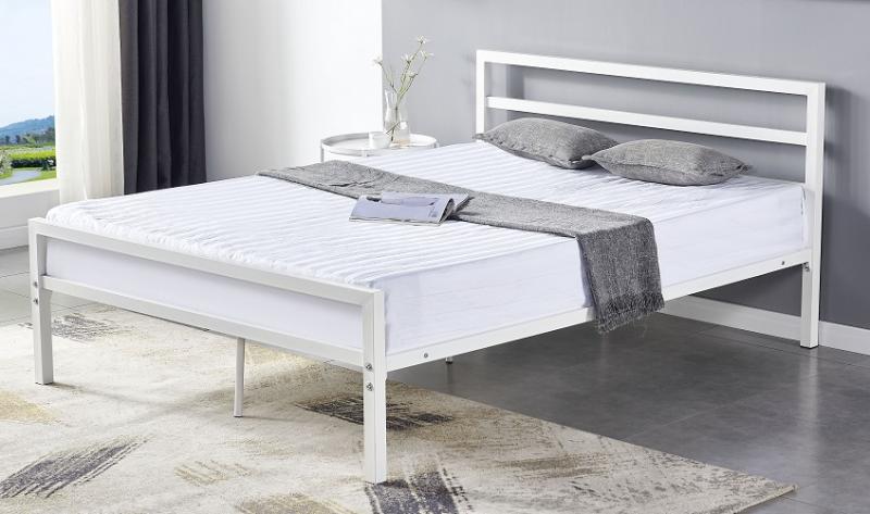 מיטה זוגית למזרן 140x190 ממתכת דגם Ralf לבן