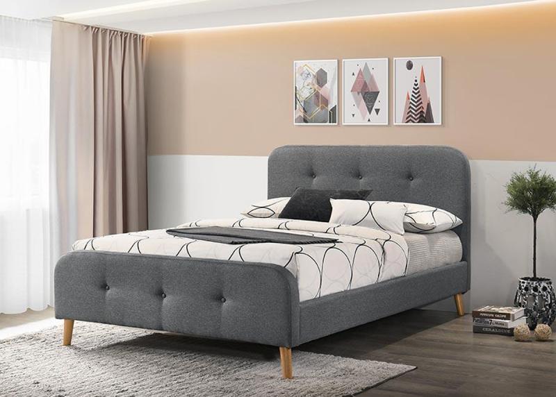 מיטת זוגית מעוצבת בריפוד בד דגם נורית 160x200