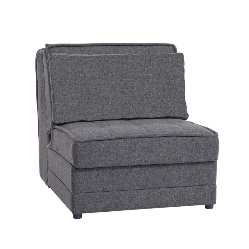 כורסא נפתחת למיטה 80 סמ עם ארגז מצעים דגם עמית אפור