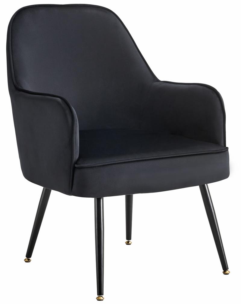 כורסא מעוצבת דגם Joe בד קטיפה שחור