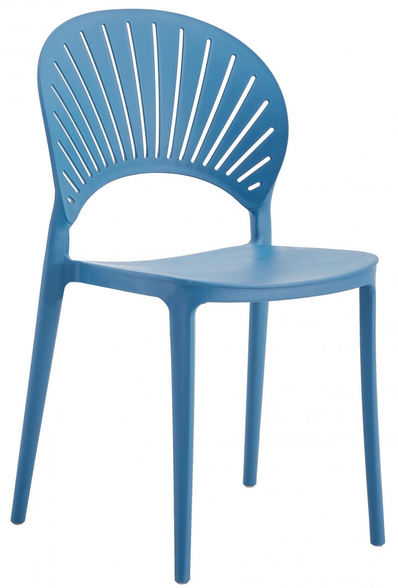 רביעיית כיסאות נערמים מפלסטיק דגם Acania טורקיז