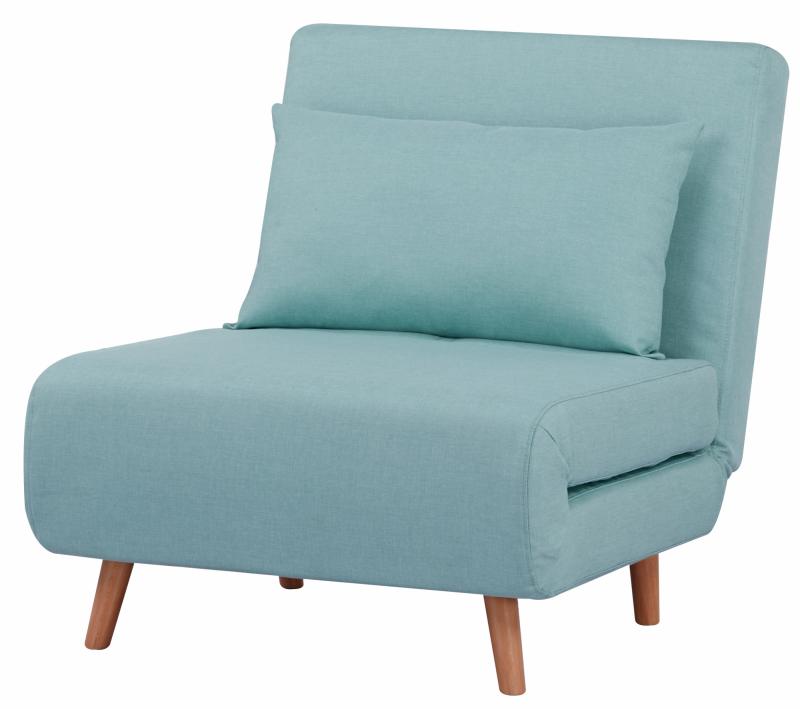 כורסא נפתחת למיטה 77 סמ דגם Aubrey בד אריג ירוק בהיר מסדרת Pico