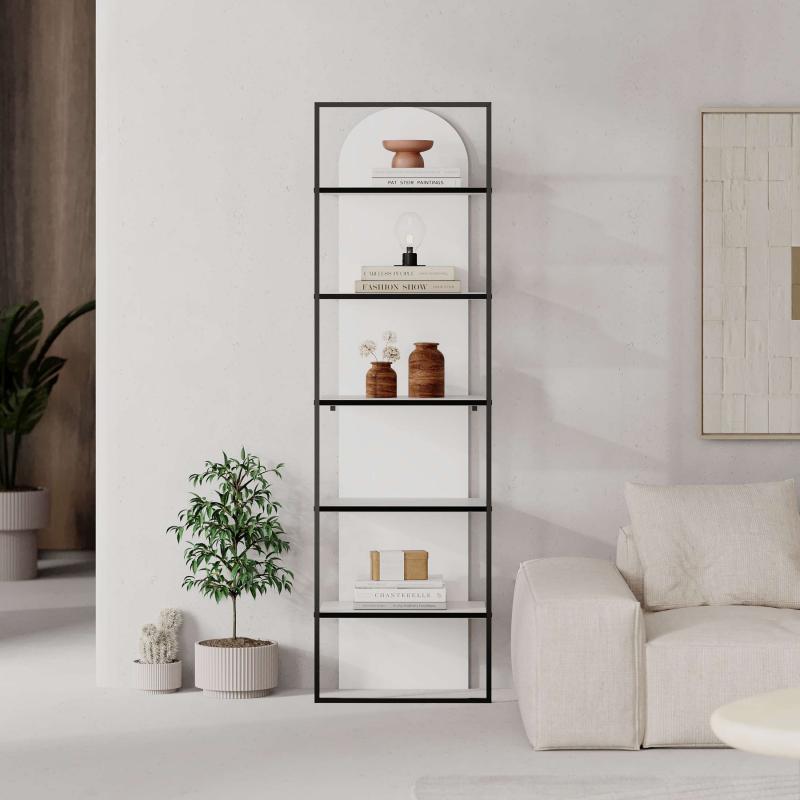 כוננית ARCHY BOOKCASE לבן מסדרת Decoline