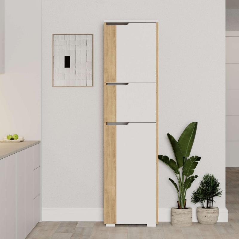 ארון MAX MULTIPURPOSE MAXI CABINET  לבן/אלון מסדרת Decoline