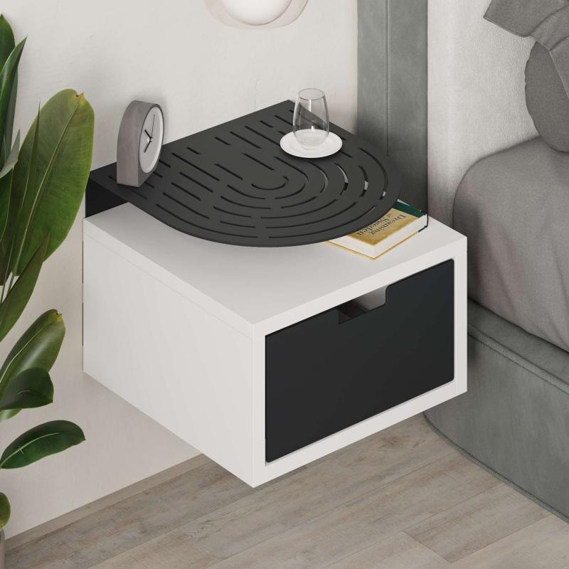 שידת לילה OSLO NIGHTSTAND לבן מסדרת Decoline